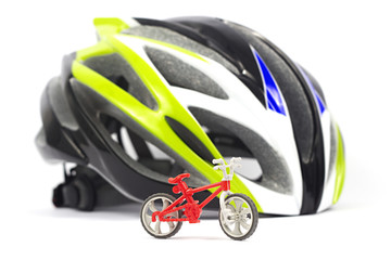 Plastic Bicycle Toy & Helmet