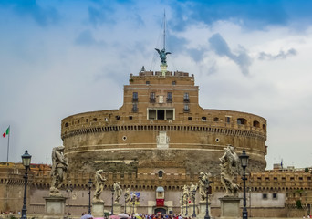 Castle Sant' Angelo & Bridge of Angels - Rome, Italy
