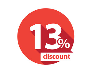 13 percent discount  red circle
