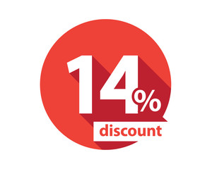 14 percent discount  red circle