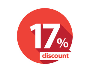 17 percent discount  red circle