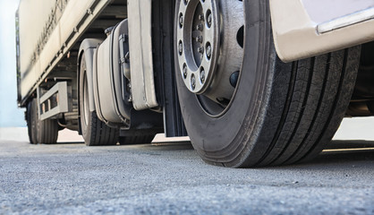 truck on road close-up