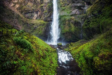 Fototapeta na wymiar Mossy Oregon Waterfall