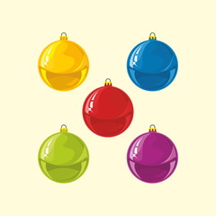 Christmas balls. Colorful balls