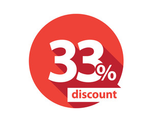 33 percent discount  red circle