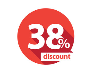 38 percent discount  red circle