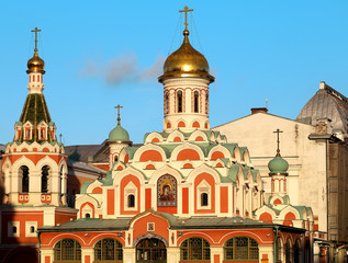 Fototapeta na wymiar Kazan Cathedral on Red Square
