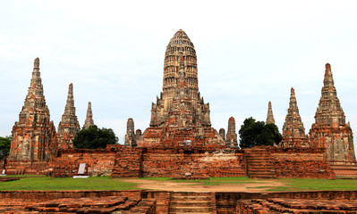 Fototapeta premium Art of old pagoda in historical park,Thailand