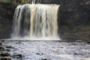 Obraz premium Sgwd yr Eira waterfall. On the river Afon Hepste South Wales, UK