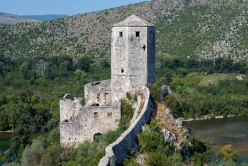 Fototapeta na wymiar medieval fortress in Pocitelj village in Bosnia and Herzegovina
