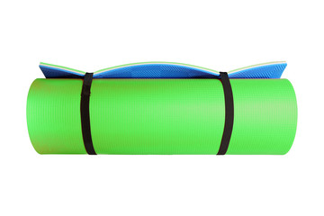 Orange camping mat  isolated on white background