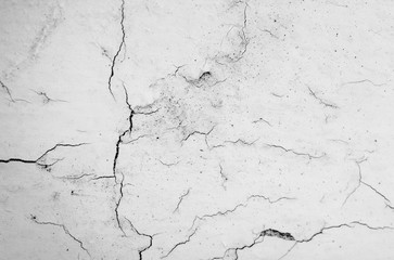 Obraz premium Grunge concrete cement wall with crack in industrial building, g