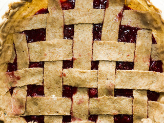 Berry Pie Before Baking Macro