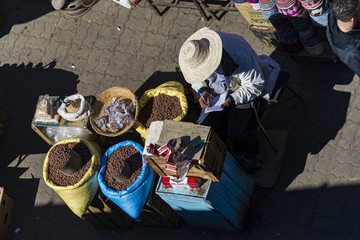 Local market in Marrakech, Morocco.