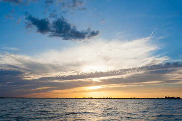 Sunset over water