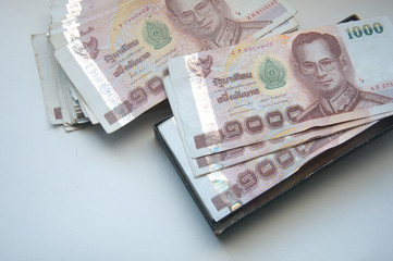 Currency of Thailand (THB). 1000 thai baht