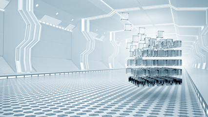 Cube in virtual room