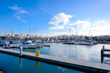 Fototapeta na wymiar San Francisco Marina and Boats