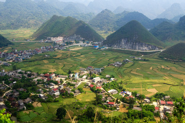 Tam Son town, Quan Ba, Ha Giang, Vietnam. Quan Ba is a rural district of Ha Giang province in the Northeast region of Vietnam.
