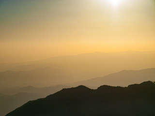 Obraz premium Hazy Sunset California