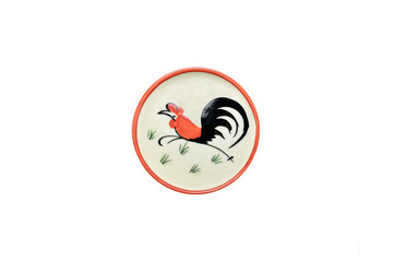 Thai traditional chicken bowl on the white background