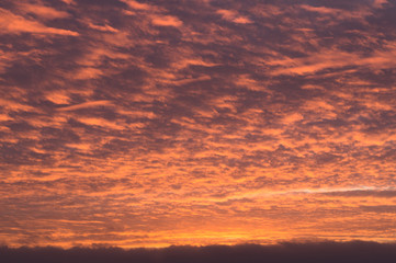 Fototapeta premium Fiery sunset sky background