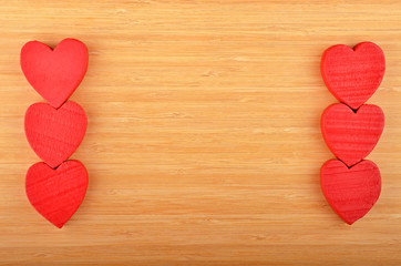 Fototapeta premium Heart on wooden background