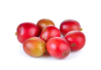  Coffee bean on white background