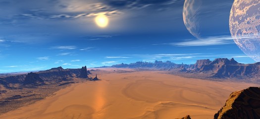 Planet System Galaxy Rendering © lothar bauer