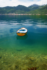 The boat in the waters of the Adriatic