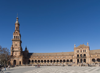 Fototapeta premium Monumentos de la ciudad de Sevilla, la plaza de España