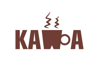 Graficzny napis : kawa