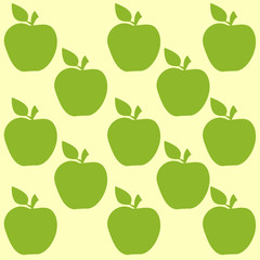 Seamless pattern with apples