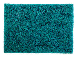 green scrub pad isolated on white background