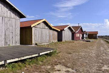 Wooden cabins at Larros in France