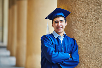 Student in graduation gown