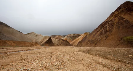 Keuken foto achterwand Woestijnlandschap Landschap in IJsland, woestijn van stenen en stenen