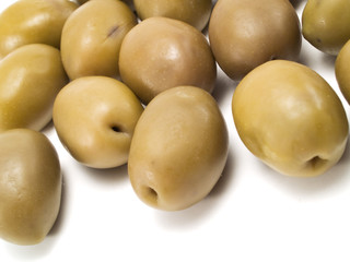 Olives on white