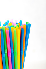Colorful drinking straws