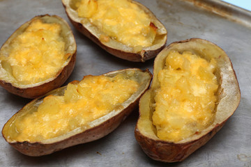 Twice baked potato. A popular dish in the US