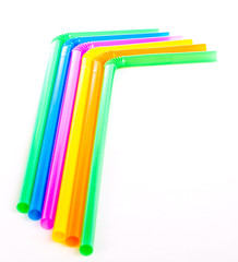 Colorful drinking straws