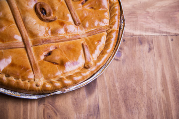 Empanada Gallega, Traditional pie stuffed with tuna fish typical