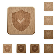 Active security wooden buttons
