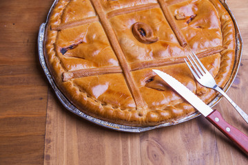 Empanada Gallega, Traditional pie stuffed with tuna fish typical