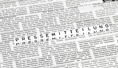 Obraz premium Pressemitteilung