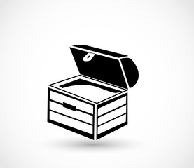 Treasure chest icon vector