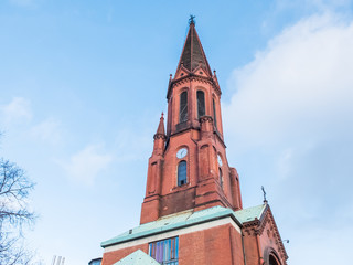 Fototapeta na wymiar Steeple or spire of an old church