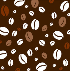 Coffee bean pattern vector