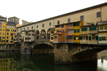 Fototapeta na wymiar View of Ponte Vecchio Florence Italy