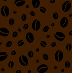 Coffee bean pattern vector